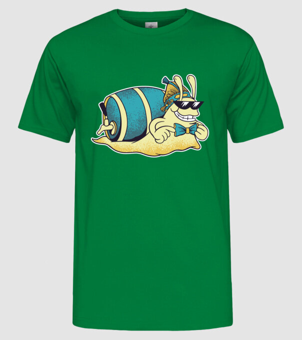 Melc model verde pe tricou