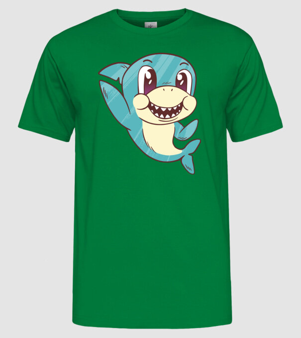 Rechin bebe drăguț model verde pe tricou