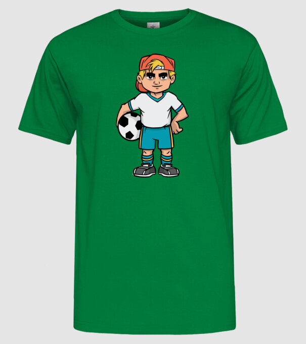 Băiat Fotbalist model verde pe tricou