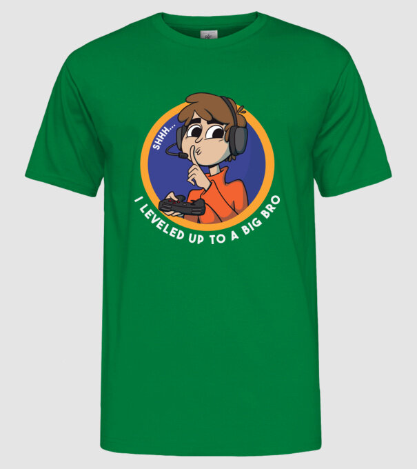Gamer Frate mai mare model verde pe tricou