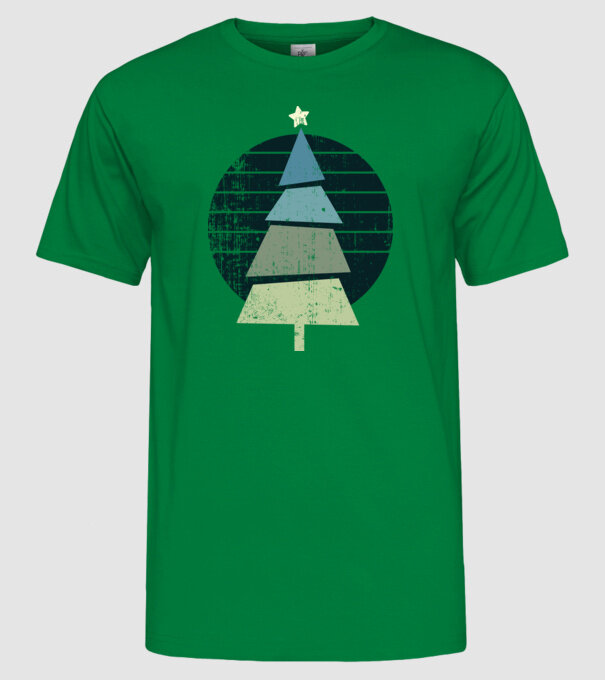 Pom de Crăciun model verde pe tricou
