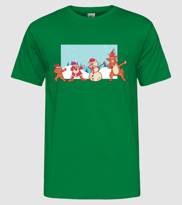 Crăciun DAB model verde pe tricou