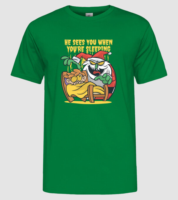 Elf de Crăciun model verde pe tricou
