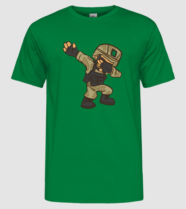 Soldat DAB model verde pe tricou
