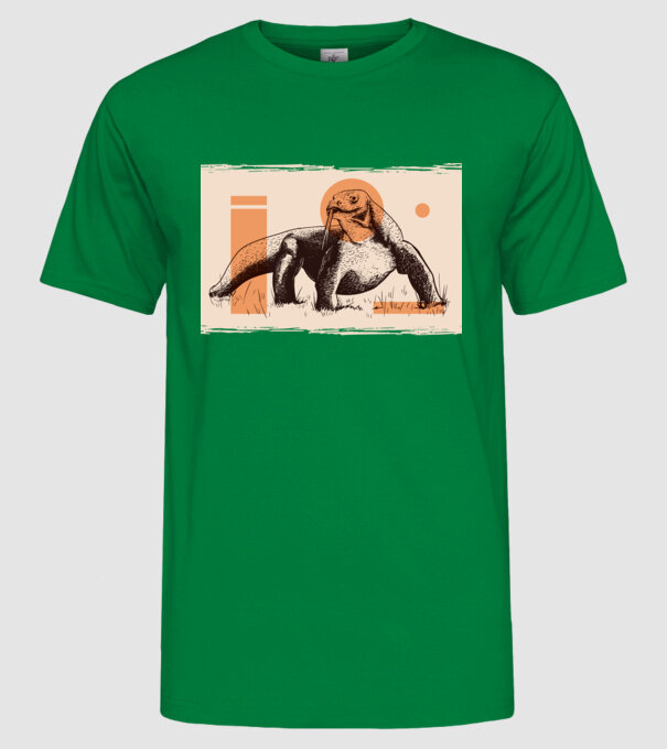 Șopârlă dragon de Komodo model verde pe tricou