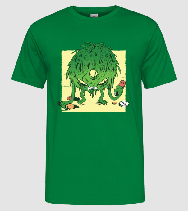 Coronavirus Monstru model verde pe tricou