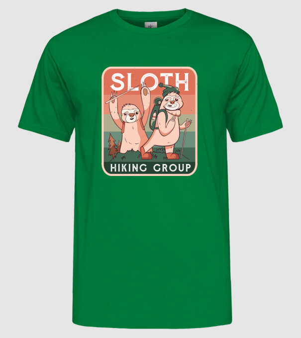 Grupul de amatori de drumeție Leneș model verde pe tricou