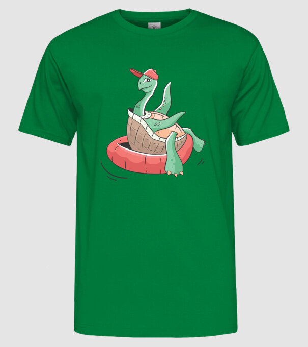 Broască țestoasă cool model verde pe tricou