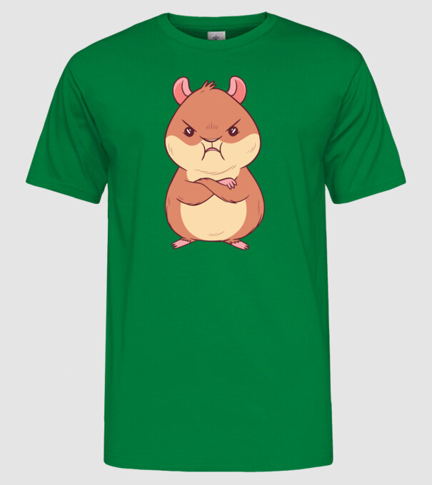 Hamster furios model verde pe tricou