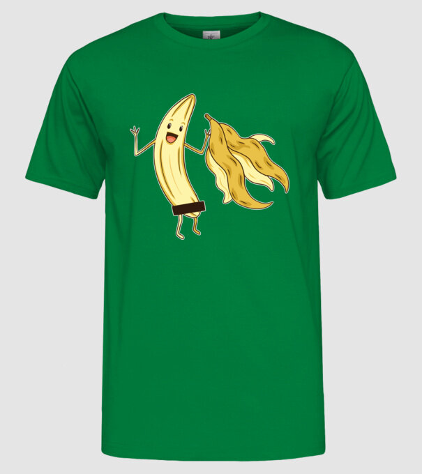 Banană goală model verde pe tricou
