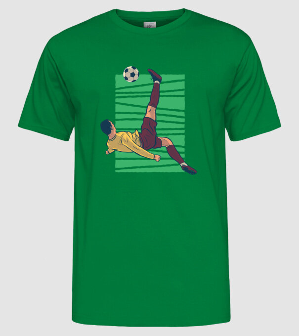 Fotbalist foarfecă model verde pe tricou