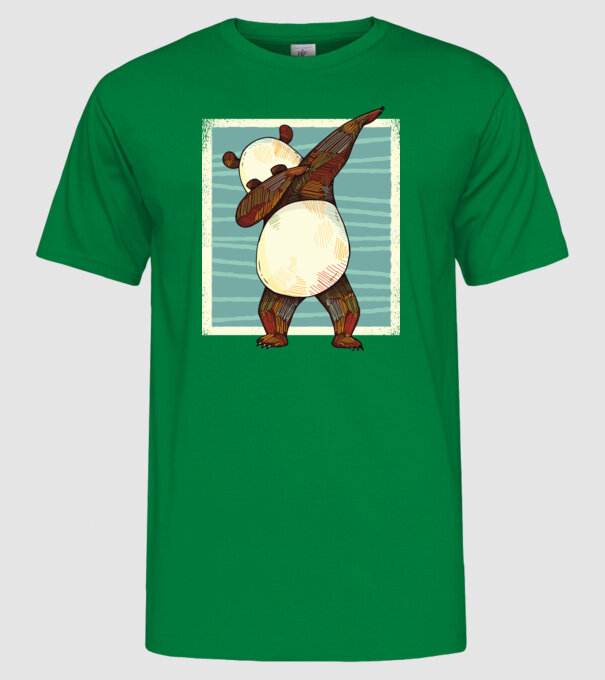 Panda DAB dans model verde pe tricou