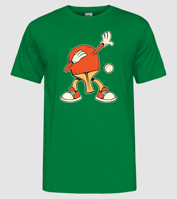 Ping Pong DAB model verde pe tricou