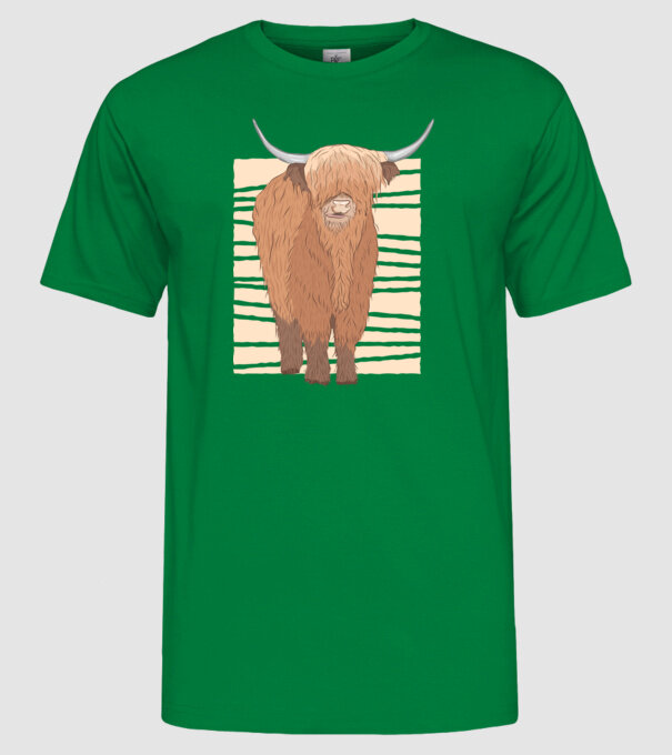 Vită scoțiană model verde pe tricou