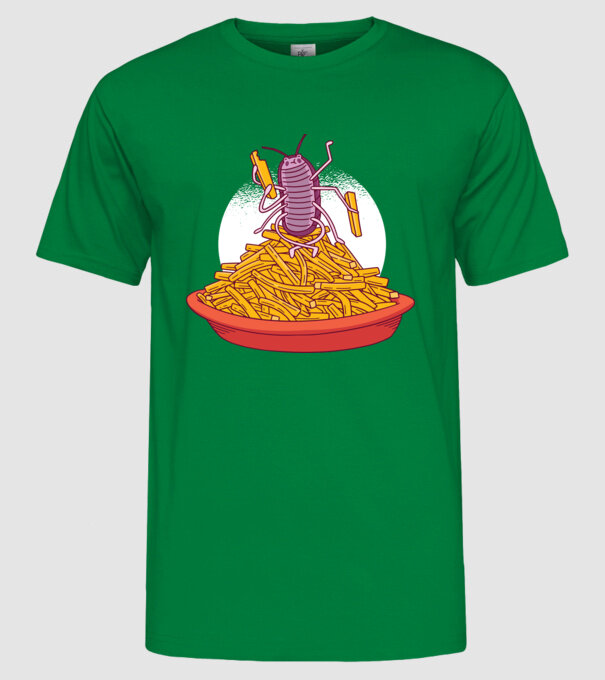 Insectă de Cartofi prăjiți model verde pe tricou