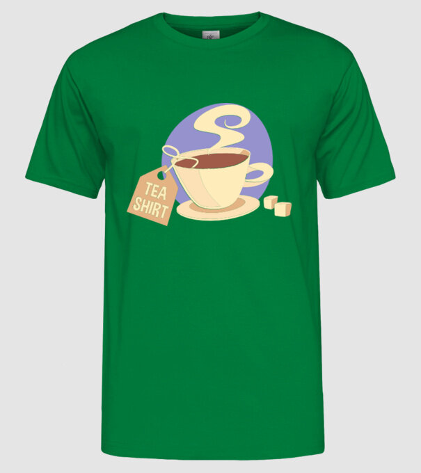 Teashirt model verde pe tricou