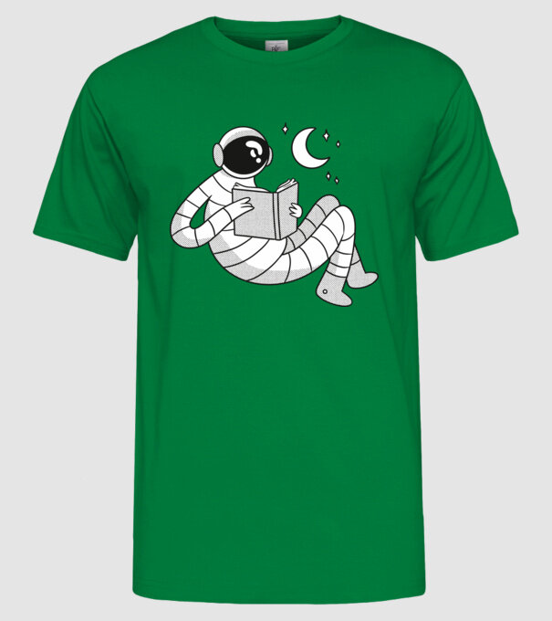 Lectură Astronaut model verde pe tricou