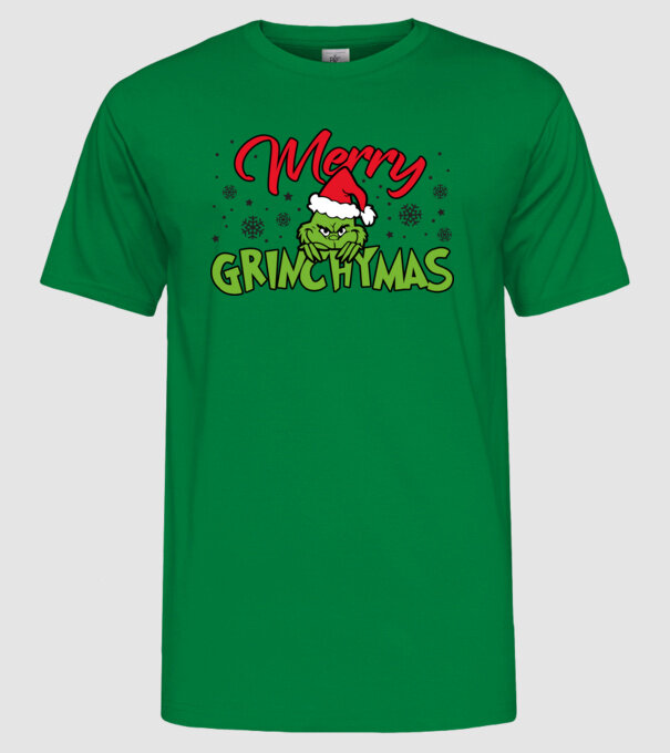 Merry Grinchymas - Grinch model verde pe tricou