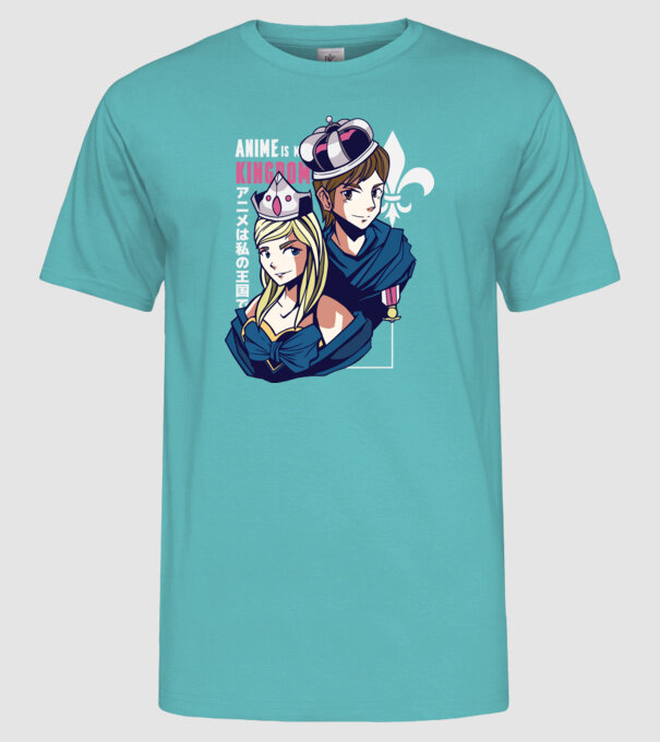 Anime este Regatul meu model turcoaz pe tricou
