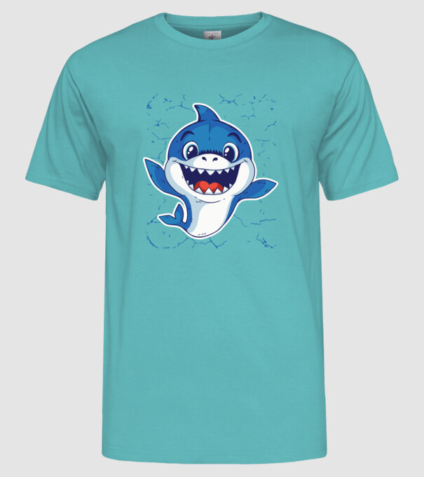 Baby Shark tricou drăguț cu rechin model turcoaz pe tricou