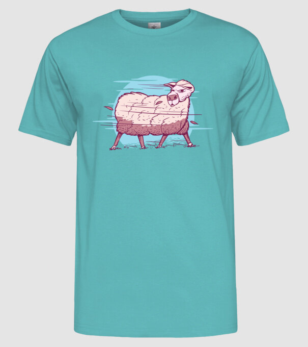 Miel în furtună model turcoaz pe tricou