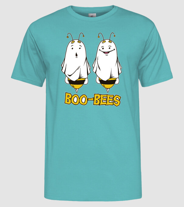 Boo Bees - Albine fantomă Halloween model turcoaz pe tricou