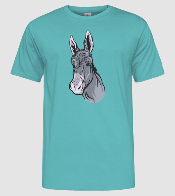 Măgăruș model turcoaz pe tricou