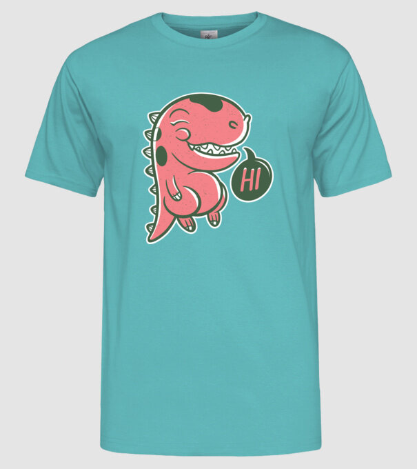 Dinozaur drăguț model turcoaz pe tricou