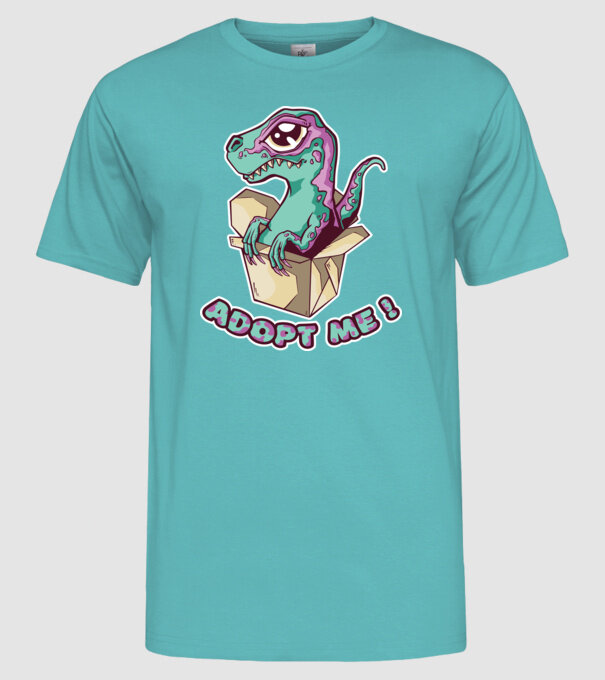 Raptor drăguț model turcoaz pe tricou