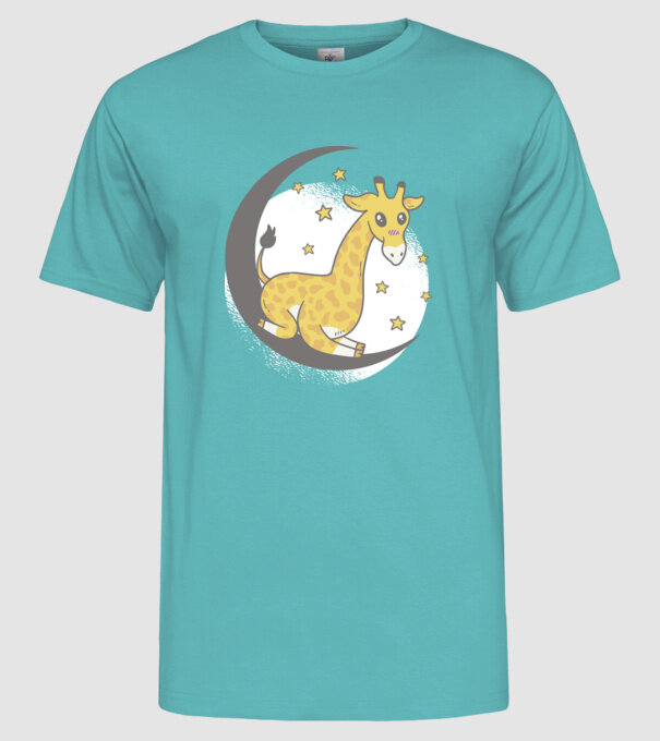 Girafă drăguță model turcoaz pe tricou