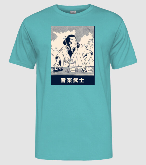 DJ Samurai model turcoaz pe tricou