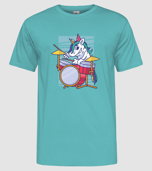 Unicorn Baterist Zi de naștere model turcoaz pe tricou