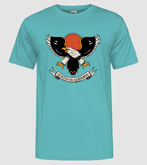 Eagle Tatuaj model turcoaz pe tricou