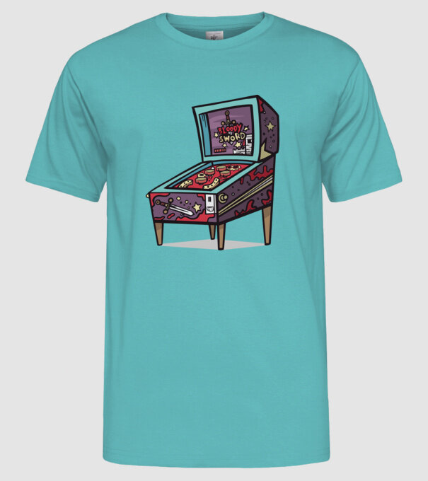 Flipper model turcoaz pe tricou