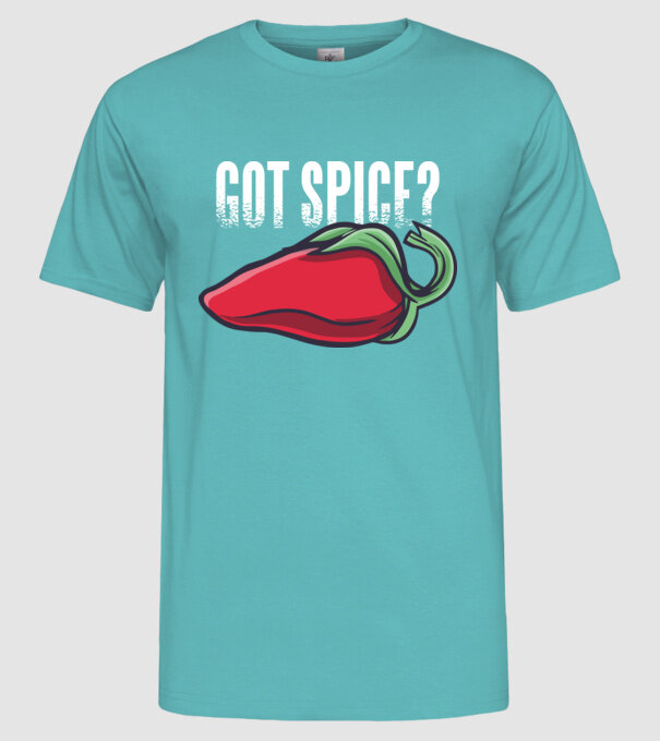 Got Spice ardei model turcoaz pe tricou