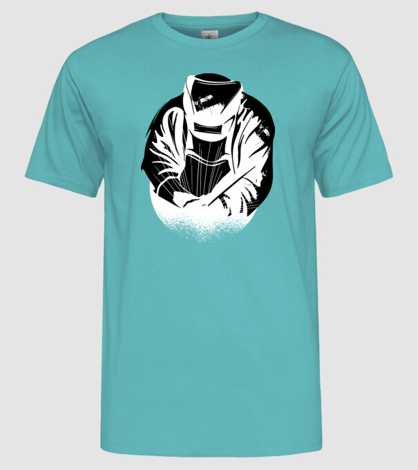 Tricou sudor model turcoaz pe tricou