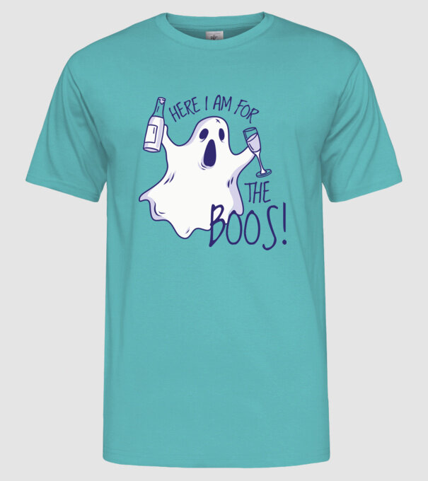 Here I am for the Boos model turcoaz pe tricou
