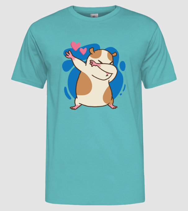 Hamster DAB model turcoaz pe tricou