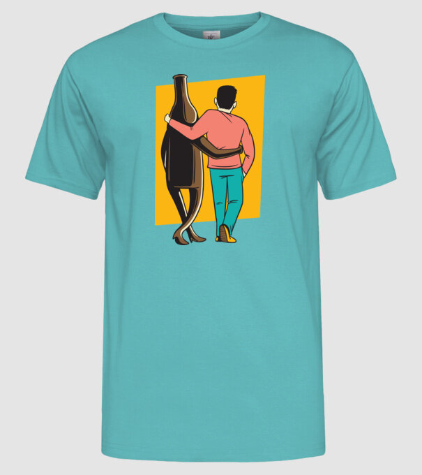 Amici de pahar model turcoaz pe tricou