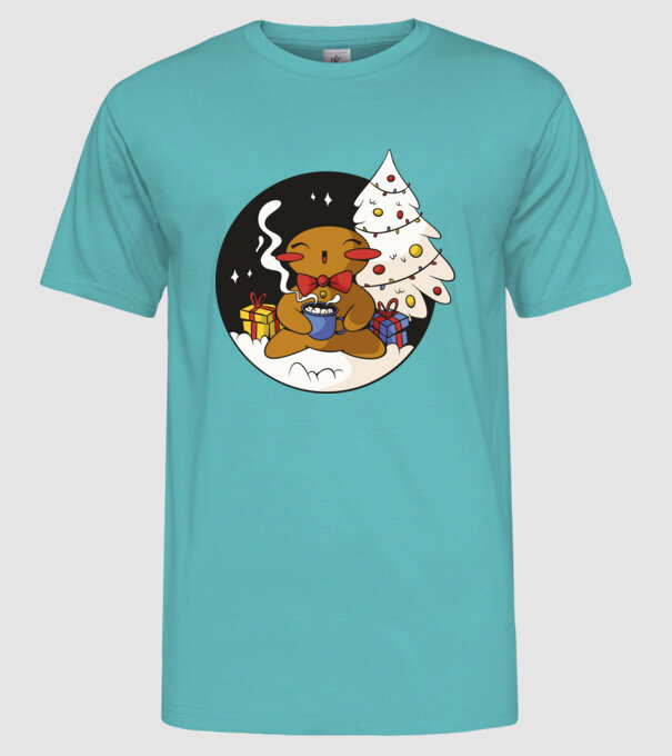 Turtă dulce de Crăciun model turcoaz pe tricou