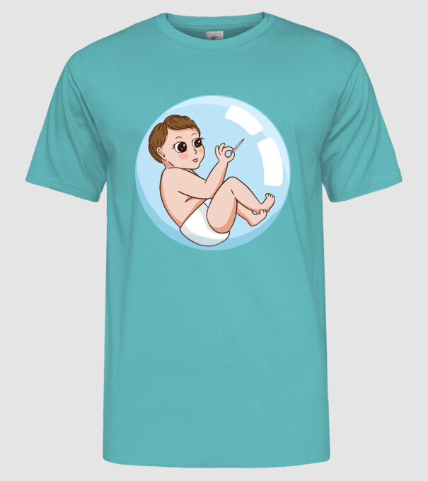 Bebeluș model turcoaz pe tricou