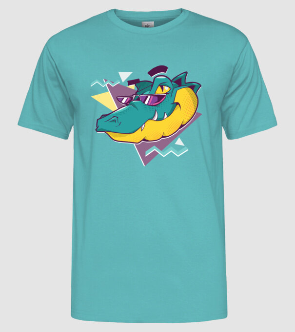 Aligator cool model turcoaz pe tricou