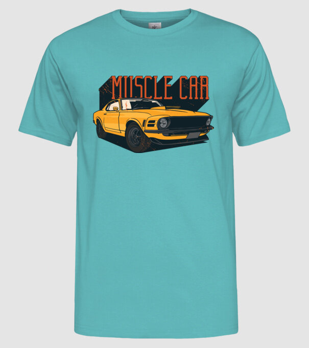 Mașină sport cool model turcoaz pe tricou