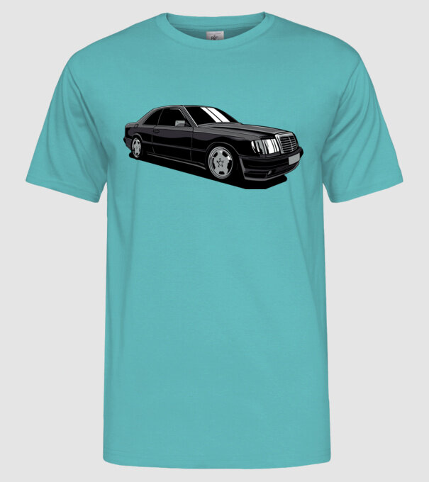 Mercedes model turcoaz pe tricou