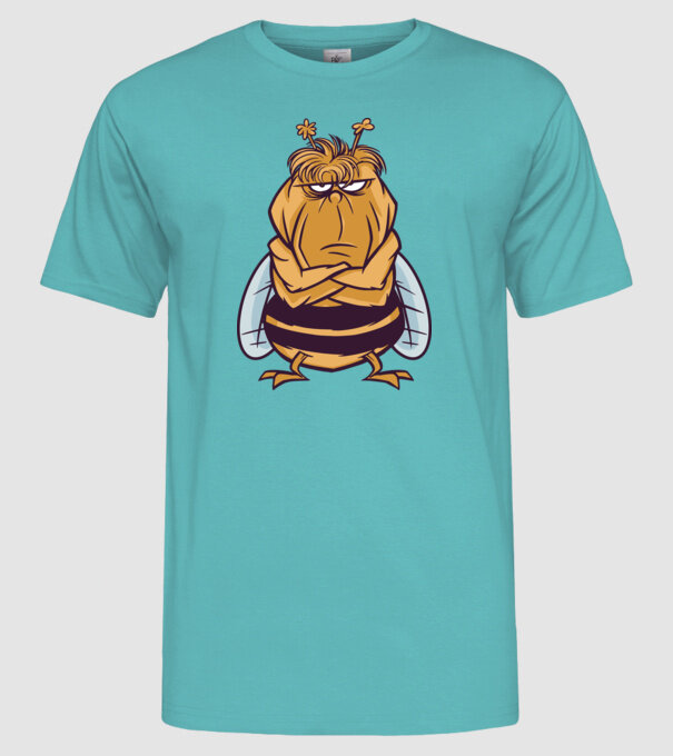 Albină Supărată model turcoaz pe tricou