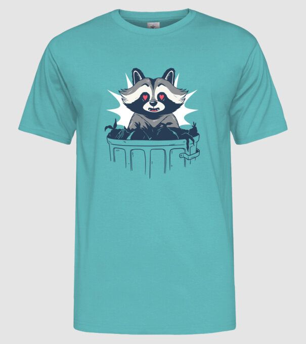 Raton model turcoaz pe tricou