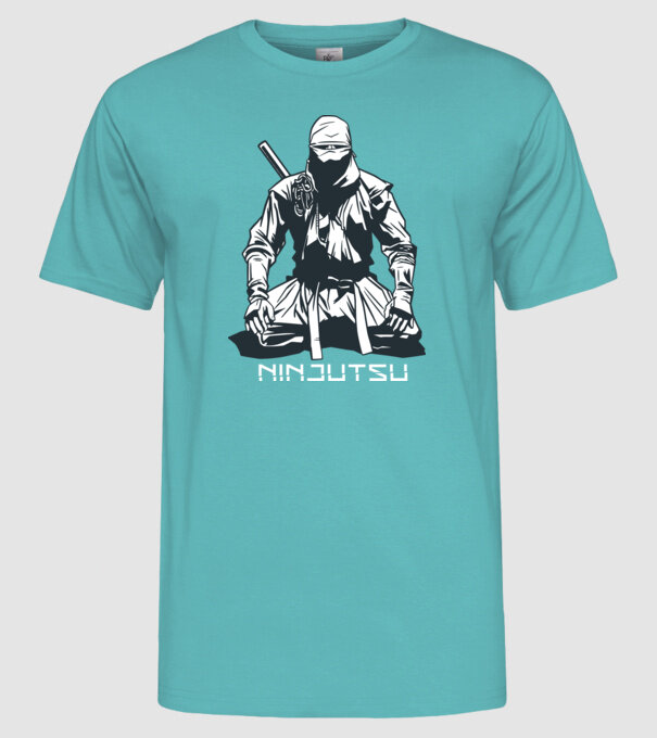 Ninja model turcoaz pe tricou