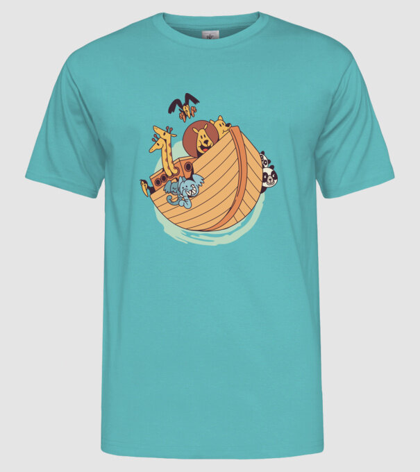 Arca lui Noe model turcoaz pe tricou