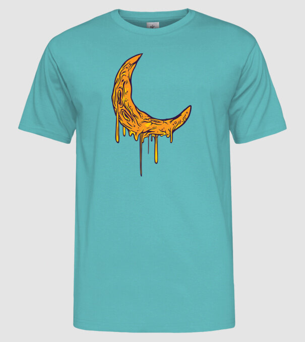 Luna topindu-se model turcoaz pe tricou