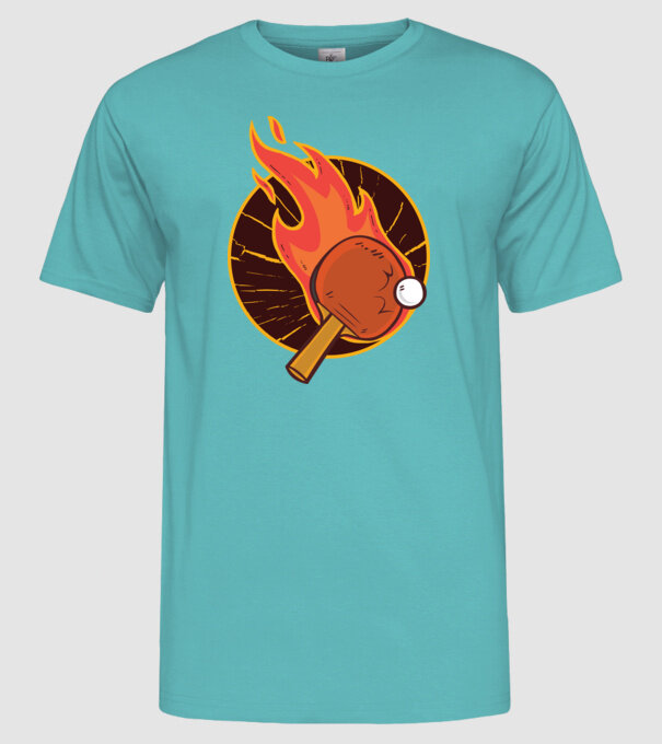 Paletă de ping-pong model turcoaz pe tricou